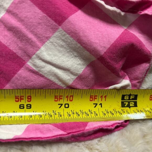 Lief! Girls' Pink Gingham Reversable Twin Duvet‎ Cover - Picture 7 of 9